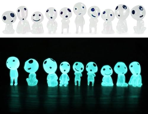 Wabeko 樹脂発光の木エルフ 樹脂装飾 10個入り 木のエルフフィギュア かわいい 人形コレクションギフト プ 発光ツリーエルフ 景 夜光 盆栽 DIY インテリアミニチュア エイリアン (ブルー)